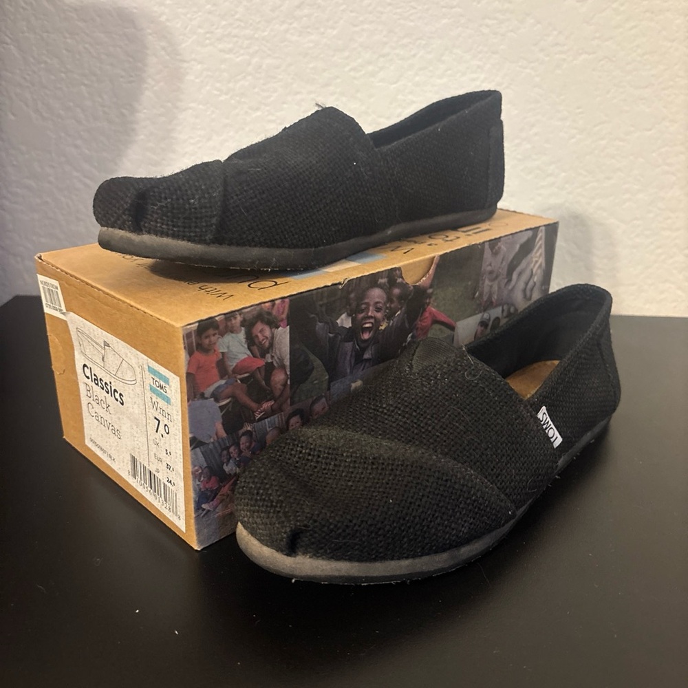 Toms Black Classic Loafers
